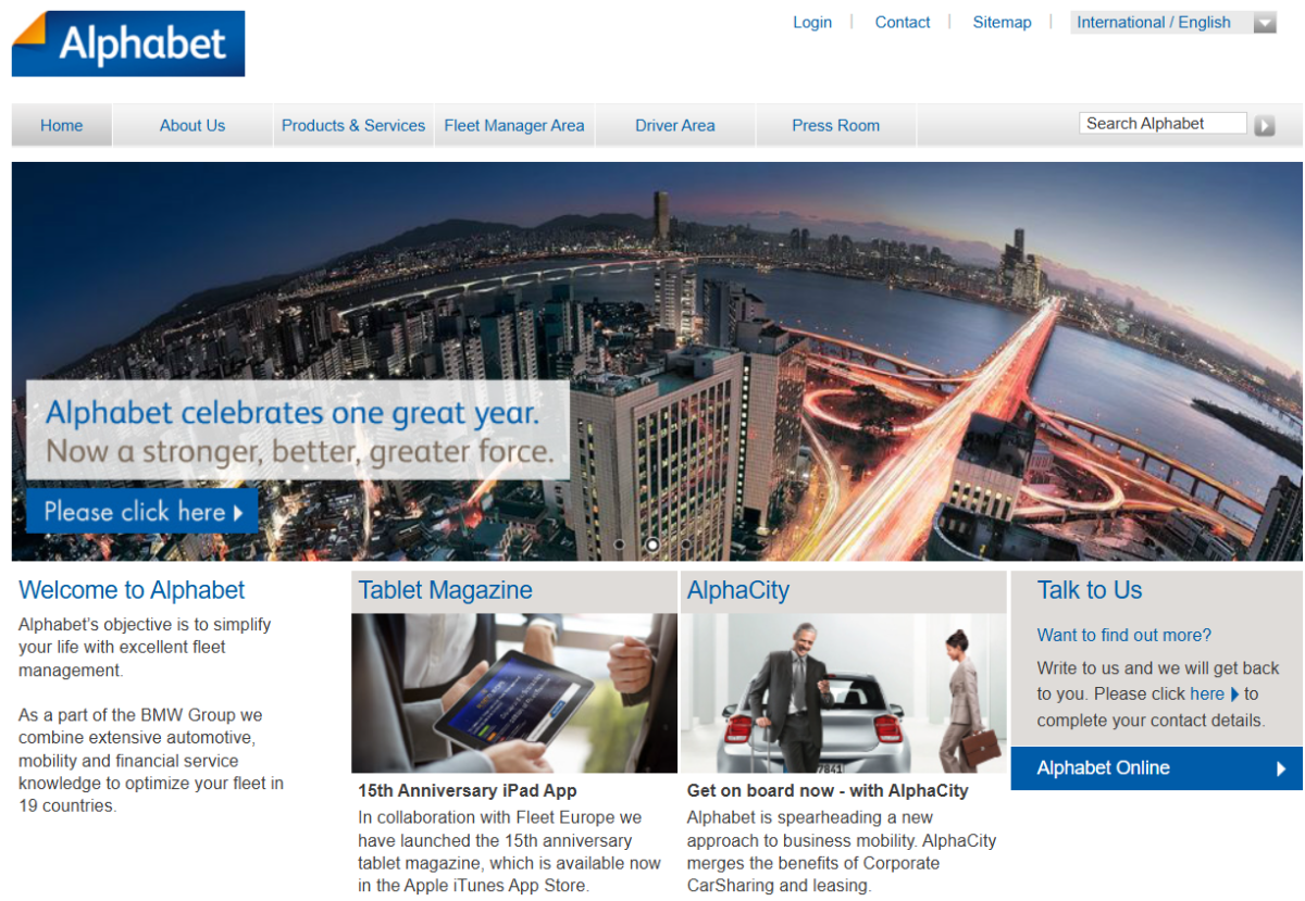 website copywriting project for alphabet leasing